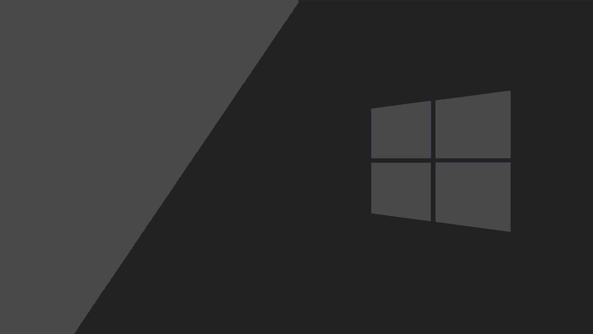 Windows 10, dark gray, subtle Windows logo, Full HD Desktop Wallpaper