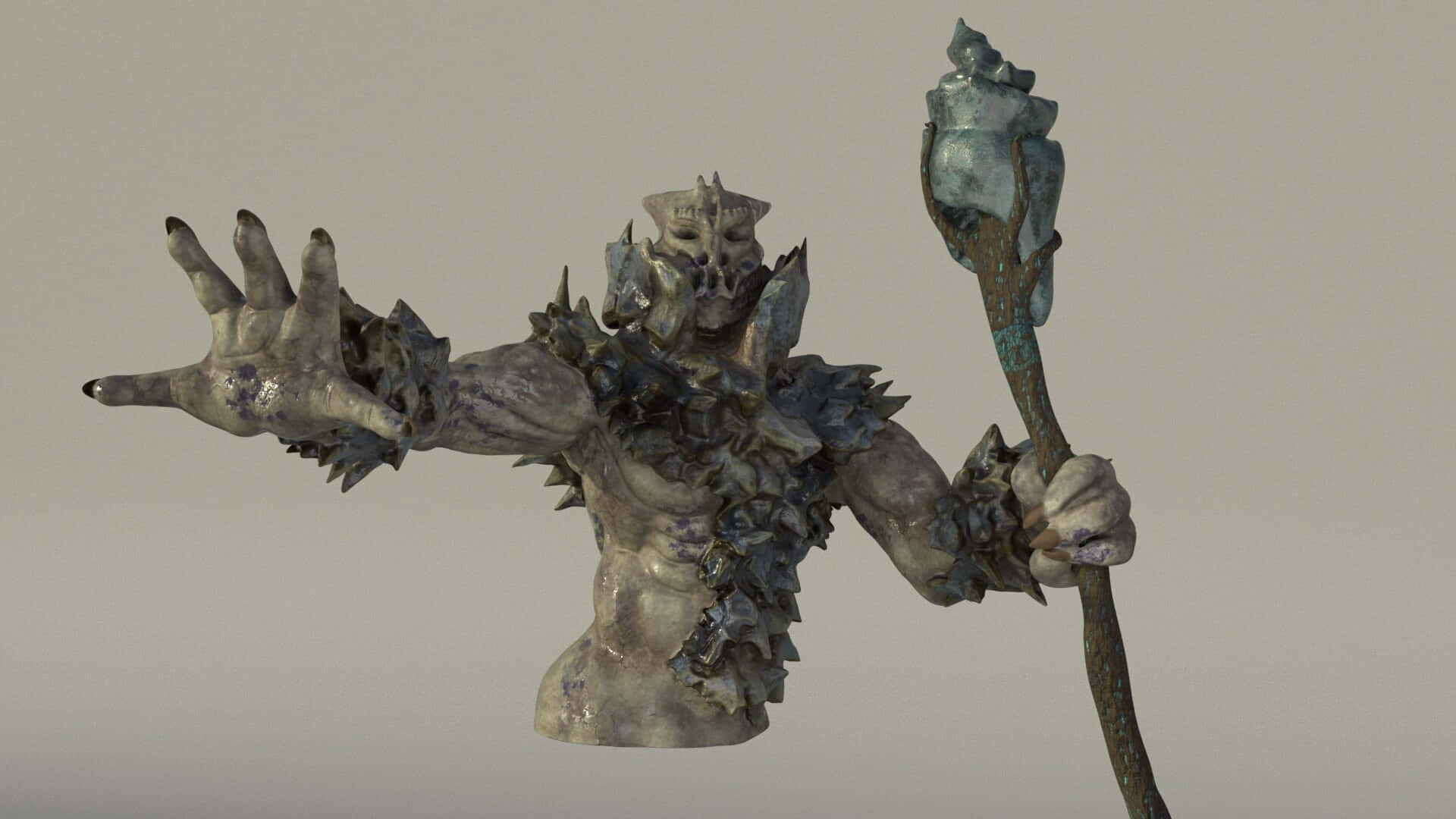 Dark Wizard, 3d-rendered, spiked armor, Full HD Desktop Wallpaper