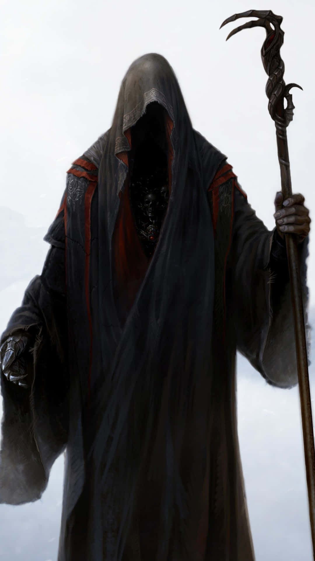 Dark Wizard, hooded figure, dark robes, Full HD Phone Wallpaper