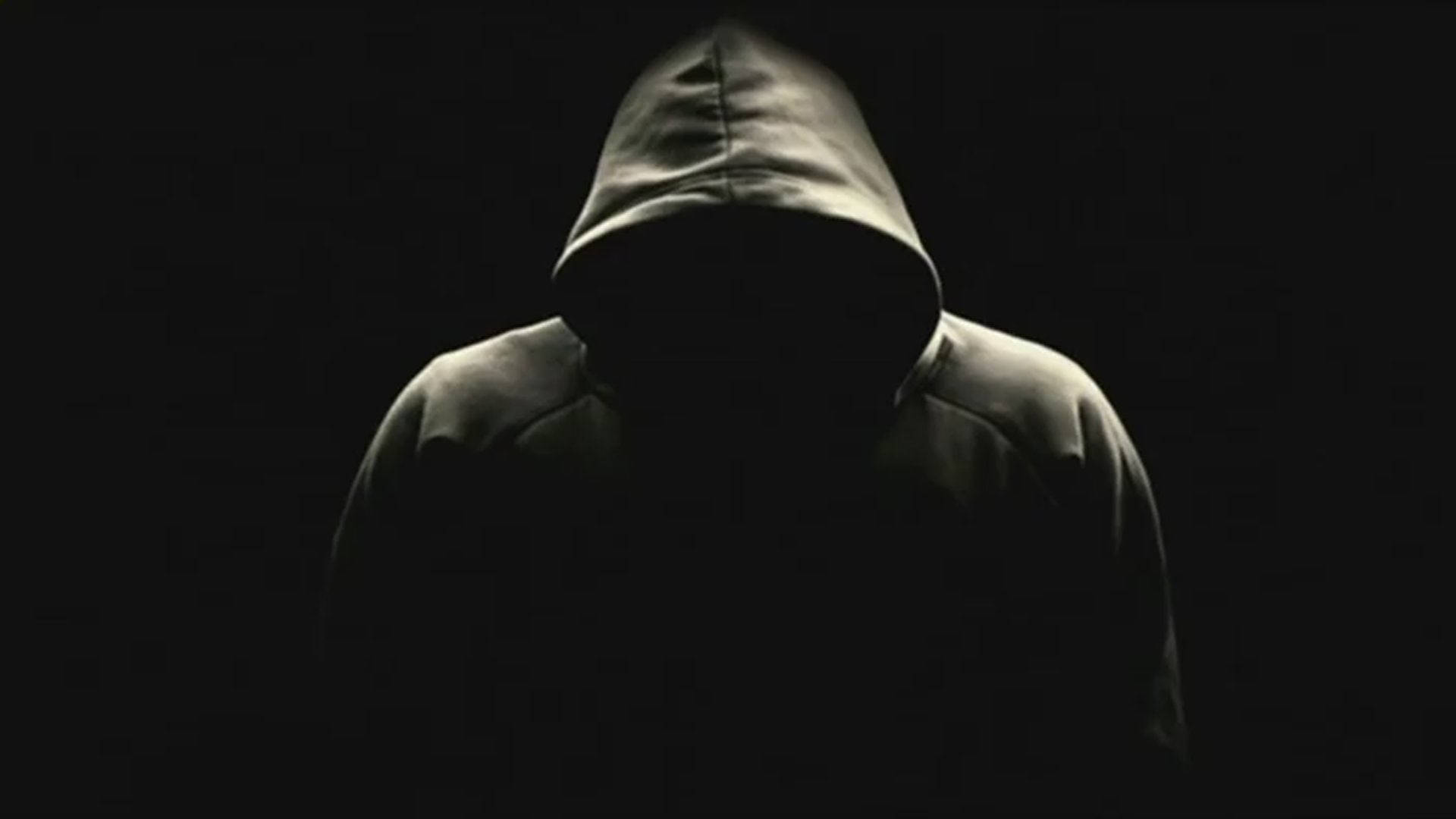 black horror, faceless man, hooded figure, Full HD Desktop Wallpaper