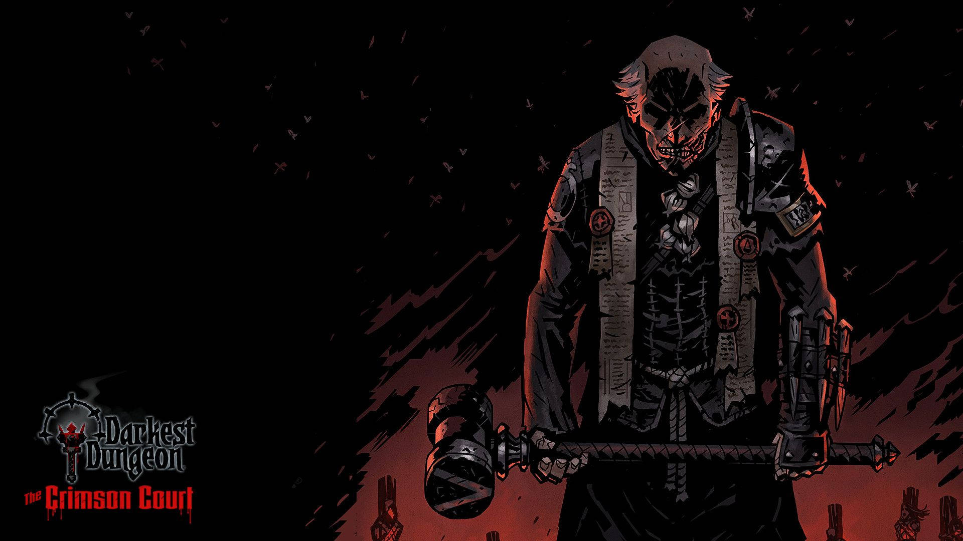 Darkest Dungeon, the crimson court, skeletal warrior, Full HD Desktop Wallpaper
