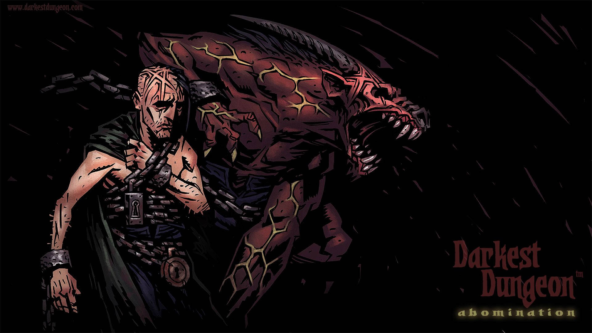 Darkest Dungeon, abomination, red abomination, Full HD Desktop Wallpaper