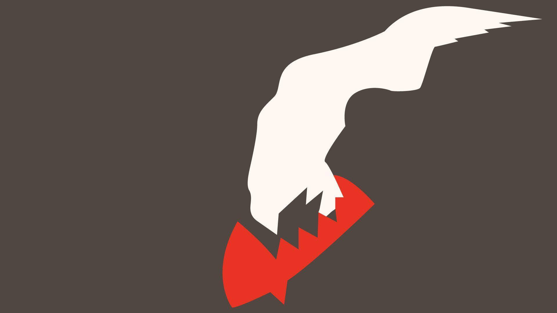 Darkrai, white plume, white bird silhouette, Full HD Desktop Wallpaper