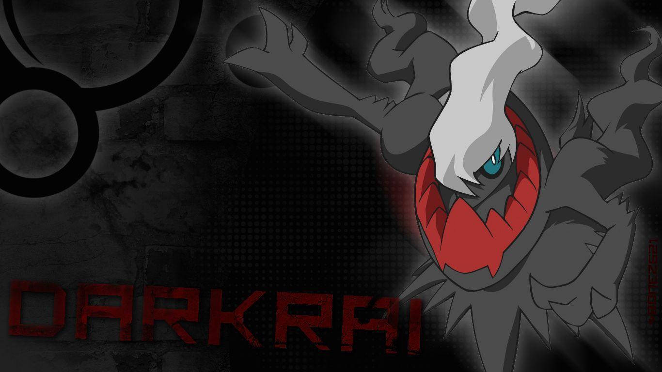 Darkrai, red mouth, blue eyes, HD Desktop Wallpaper
