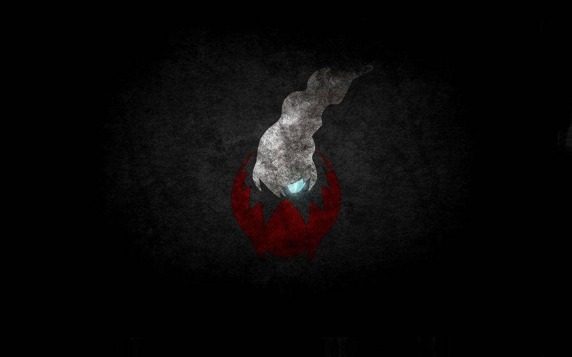 Darkrai, red, claw-like shape, glowing blue core, SD Desktop Wallpaper