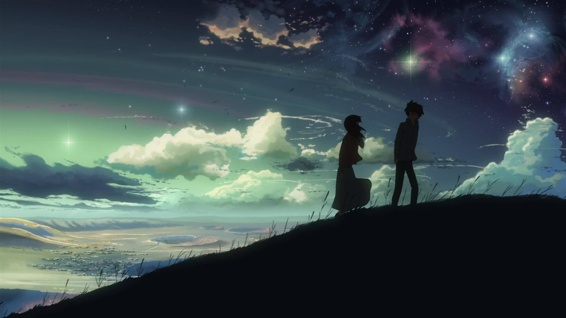 Dark Night Sky, starry sky, cosmic clouds, Full HD Desktop Wallpaper