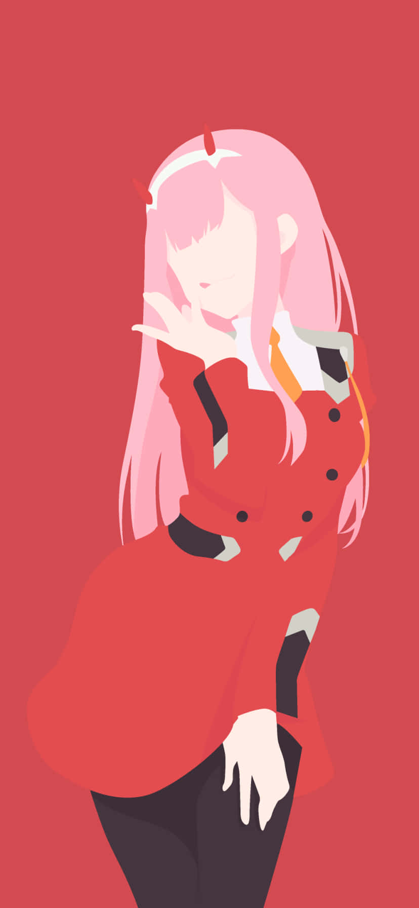 Darling In The Franxx, pink hair, red coat, HD Phone Wallpaper