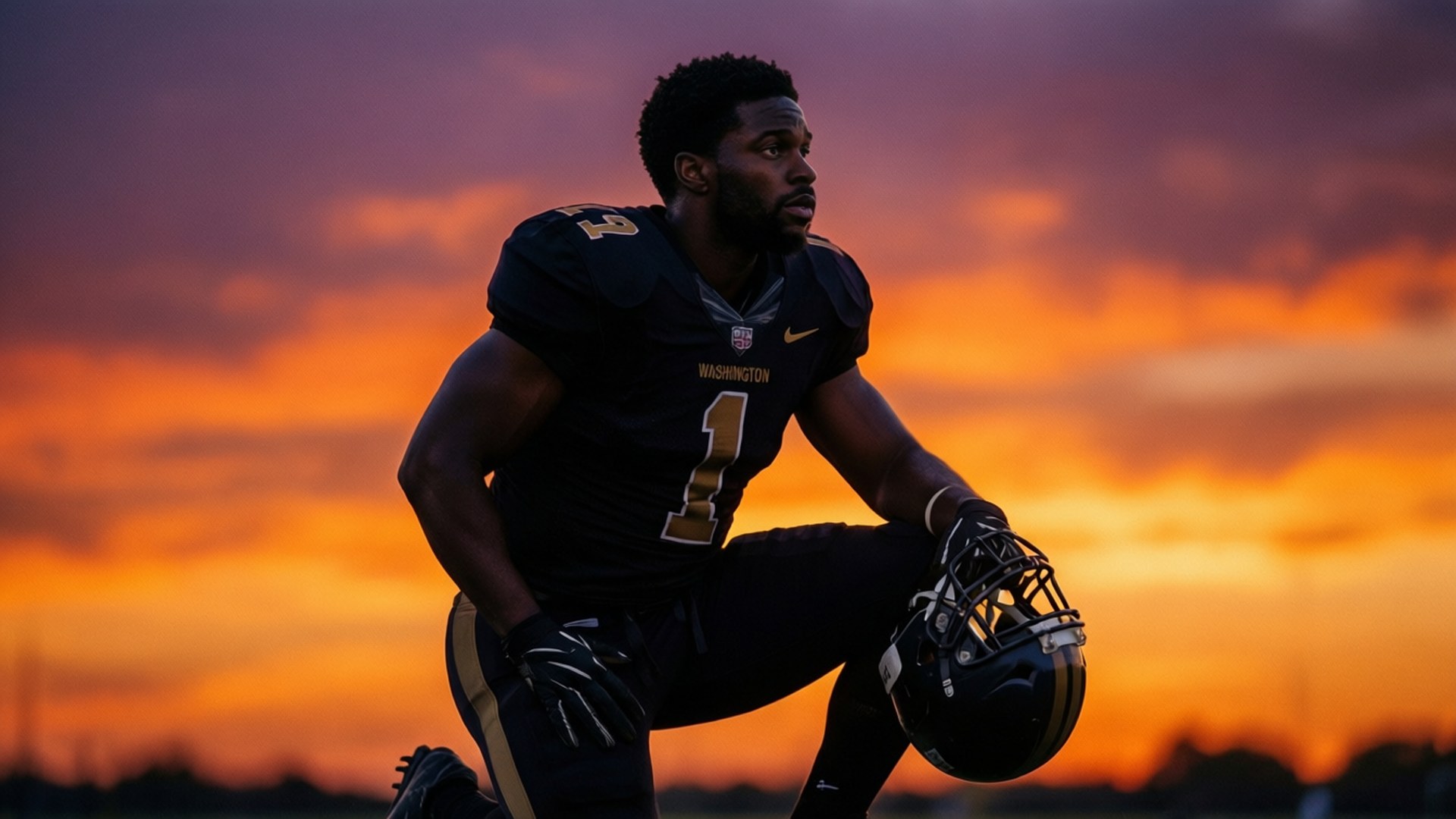 Darnell Washington, sunset, silhouette, Full HD Desktop Wallpaper
