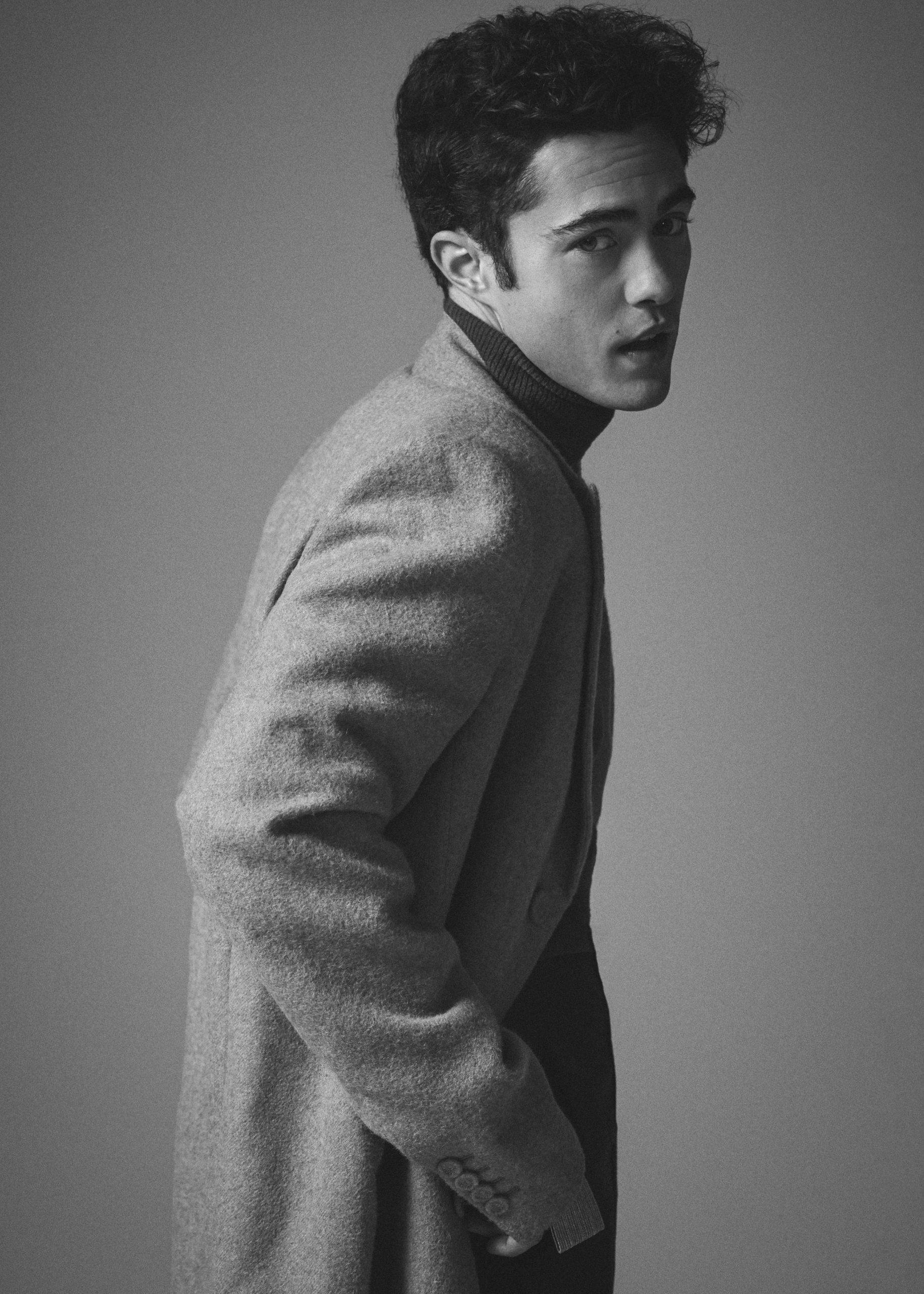 Darren barnet, textured coat, turtleneck, 2K Phone Wallpaper