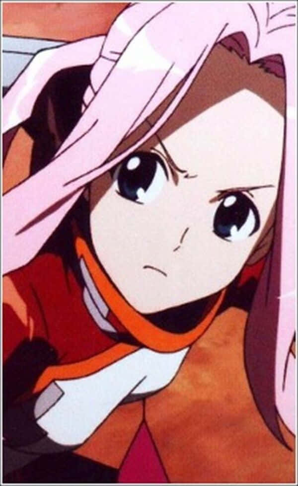 Darry Adai, pink hair, determined expression, SD Phone Wallpaper