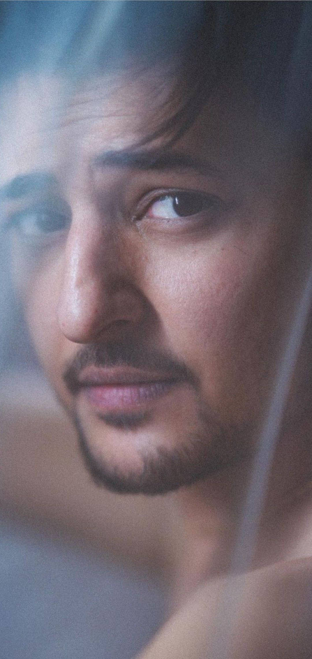 Darshan Raval, beard, fogged glass surface, Full HD Phone Wallpaper