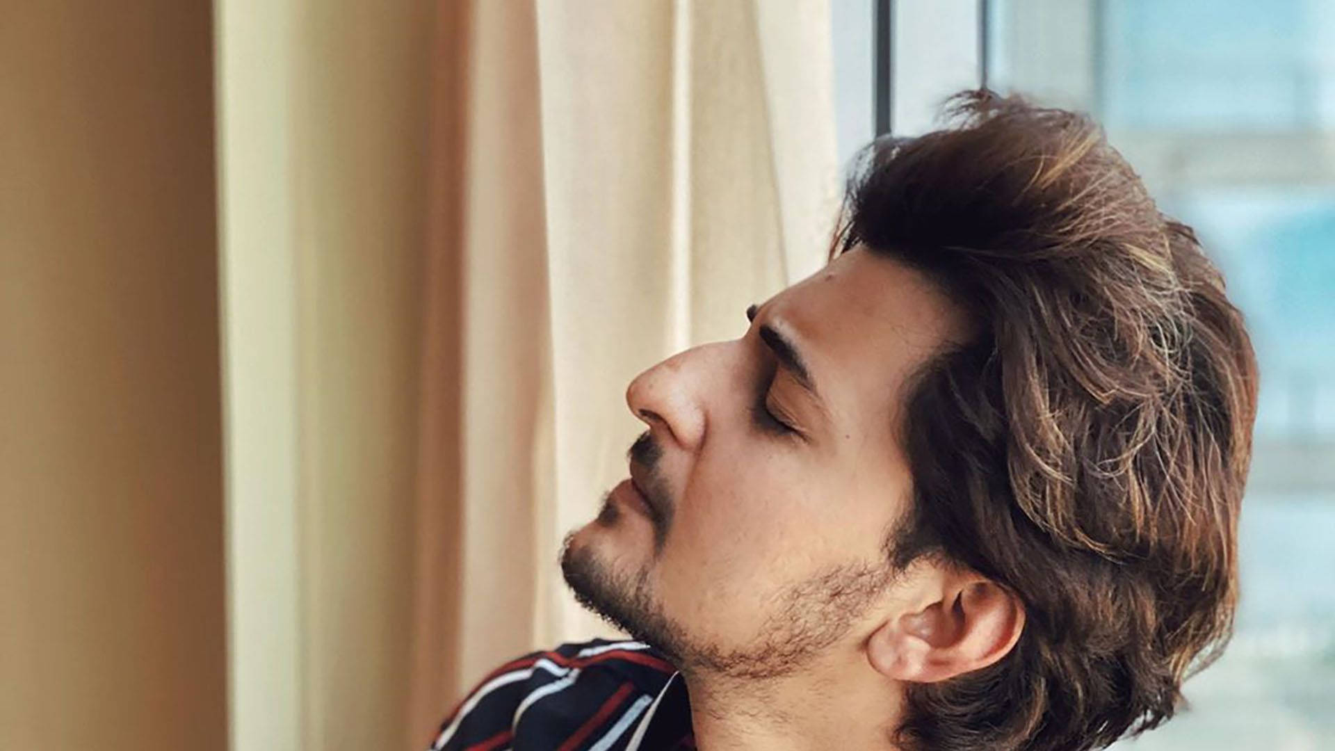 Darshan Raval, tousled brown hair, closed eyes, Full HD Desktop Wallpaper
