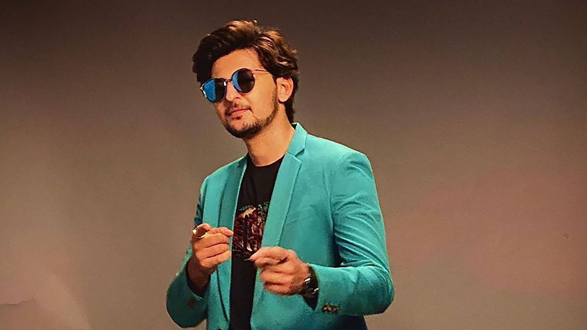 Darshan Raval, teal blazer, sunglasses, Full HD Desktop Wallpaper