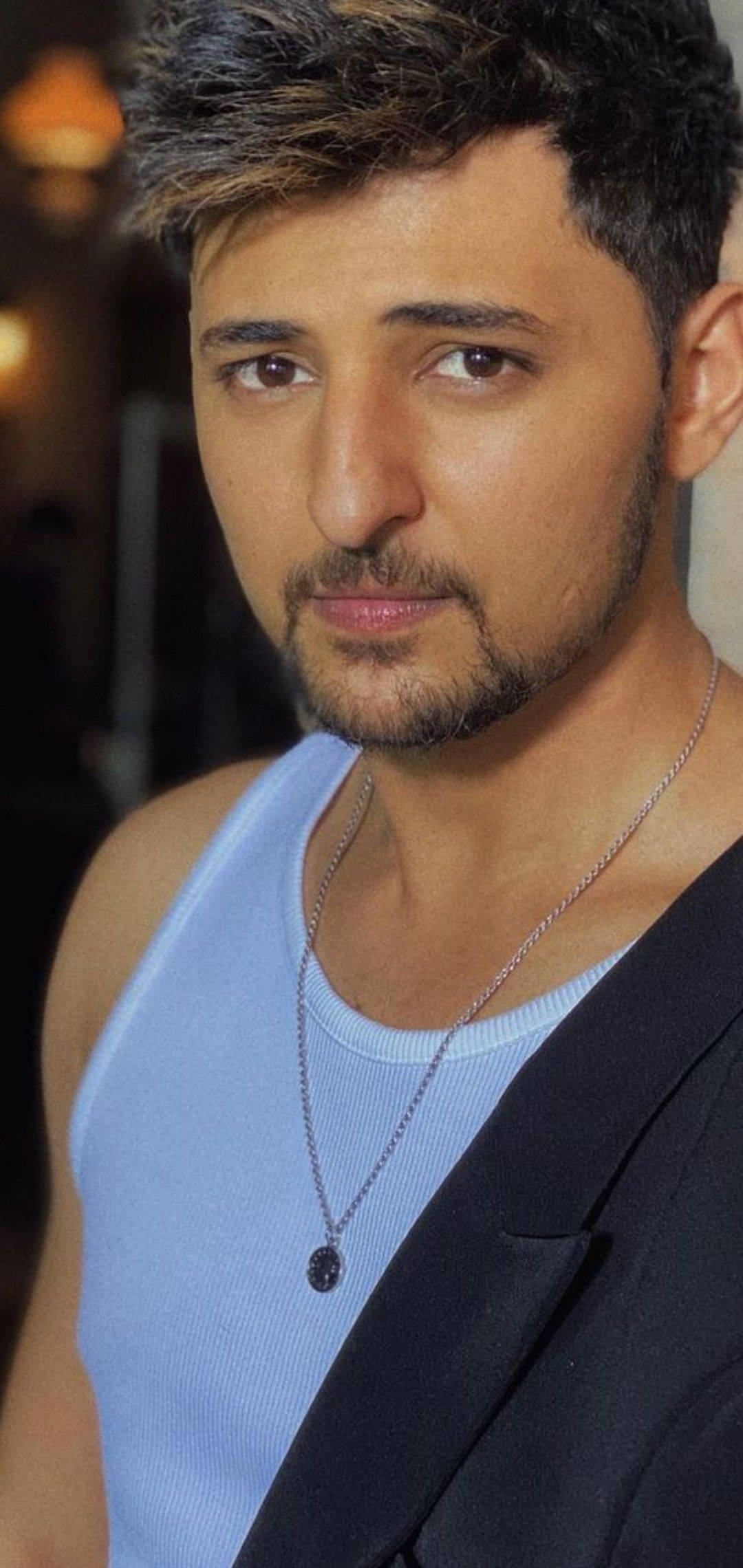 Darshan Raval, light blue tank top, dark blazer, Full HD Phone Wallpaper