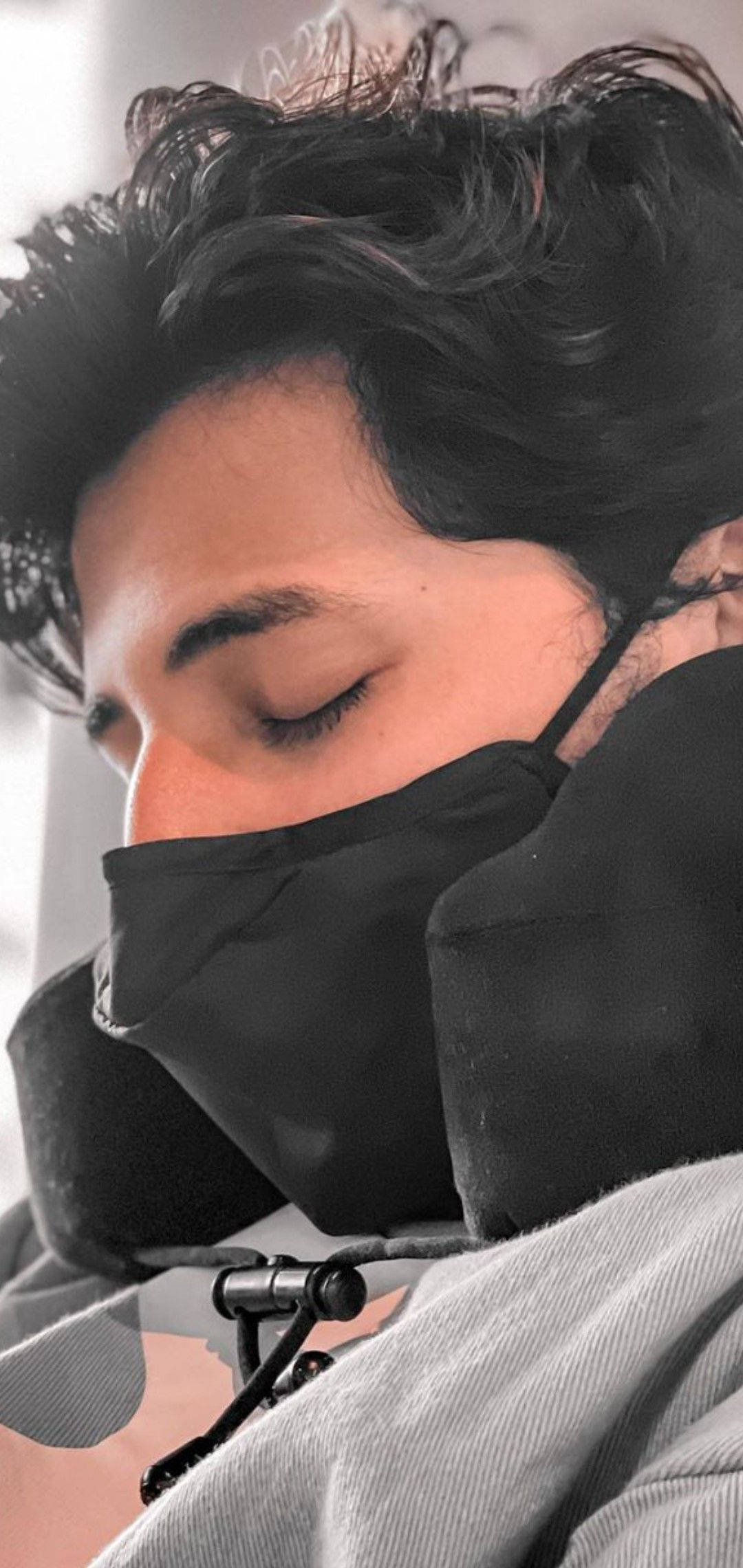 Darshan Raval, dark curly hair, black face mask, Full HD Phone Wallpaper