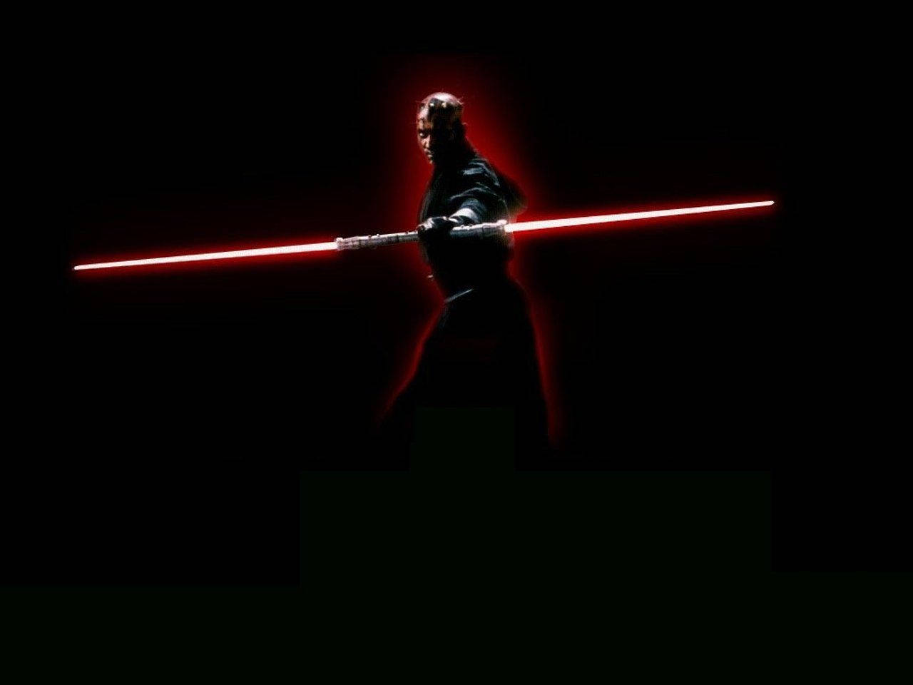 Darth Maul, red lightsaber, black armor, HD Desktop Wallpaper
