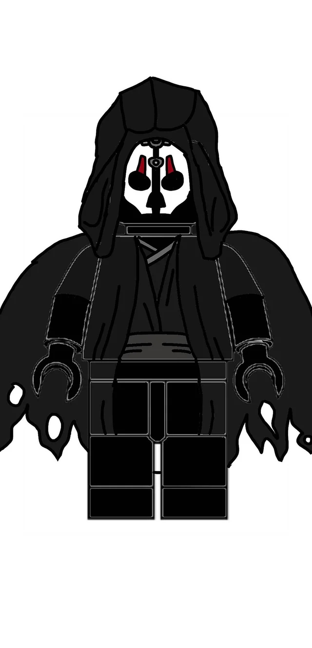 Darth Nihilus, LEGO minifigure, black hooded, 2K Phone Wallpaper