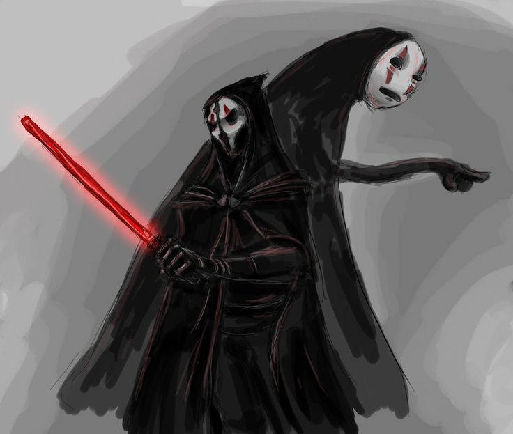 Darth Nihilus, white masks, red markings, SD Desktop Wallpaper