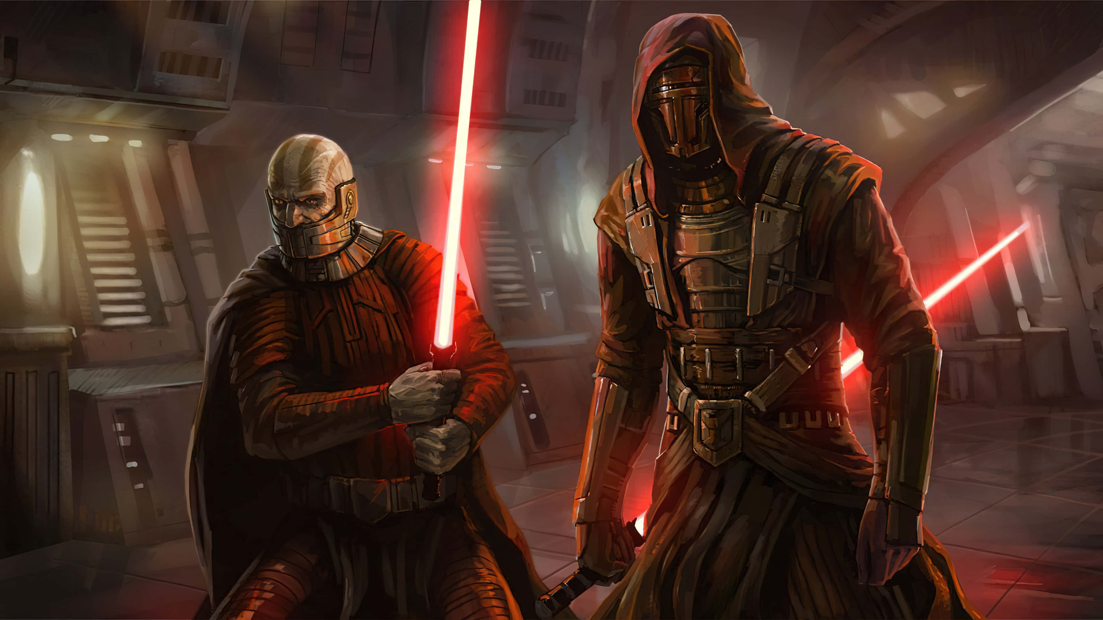 Darth Revan, 4K, red lightsabers, 4K Desktop Wallpaper