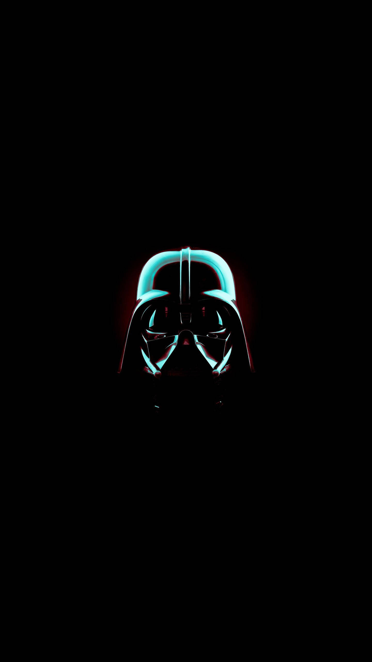 Darth Vader, AMOLED, cyan, 2K Phone Wallpaper