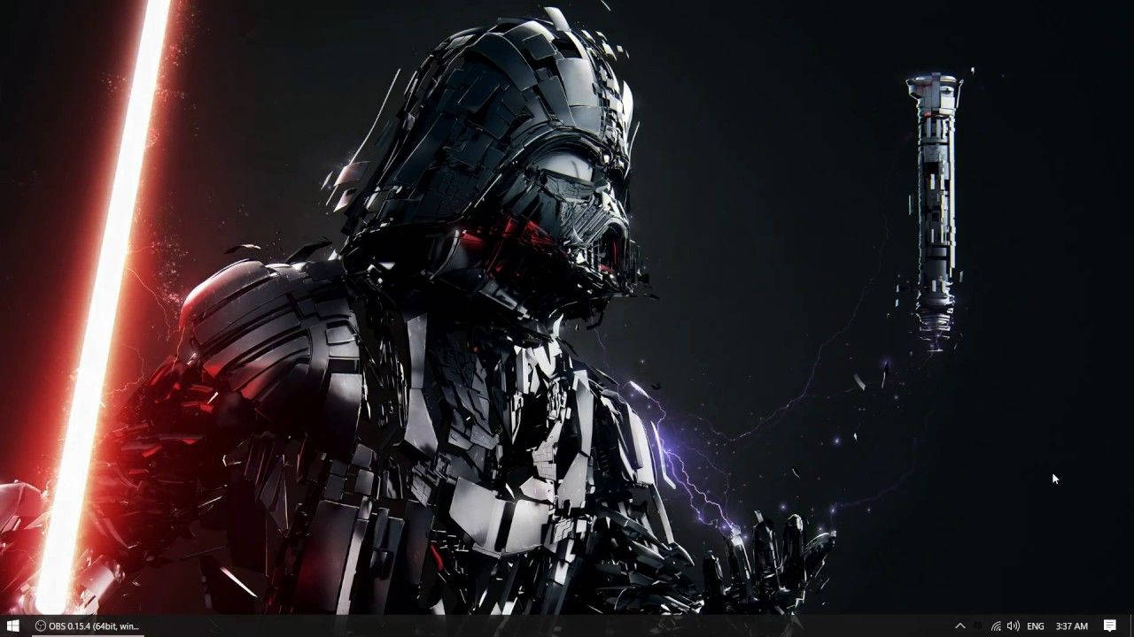 Darth Vader, mecha-robot, lightsaber, HD Desktop Wallpaper