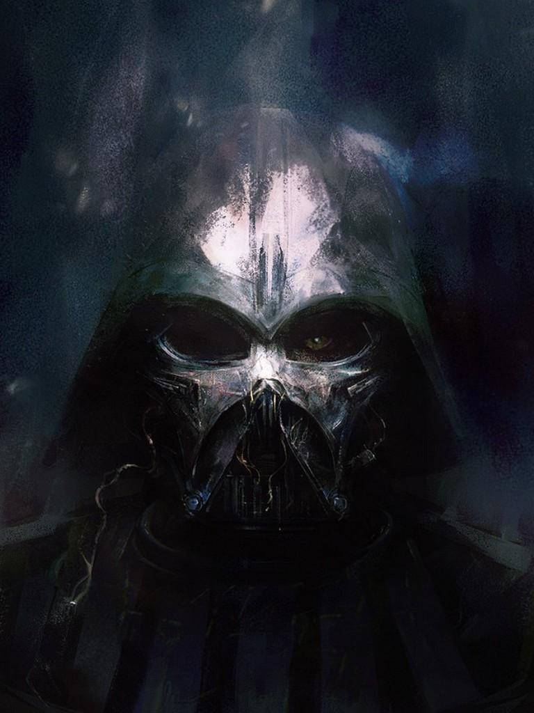 Darth Vader, lightsaber, glowing eyes, SD Phone Wallpaper