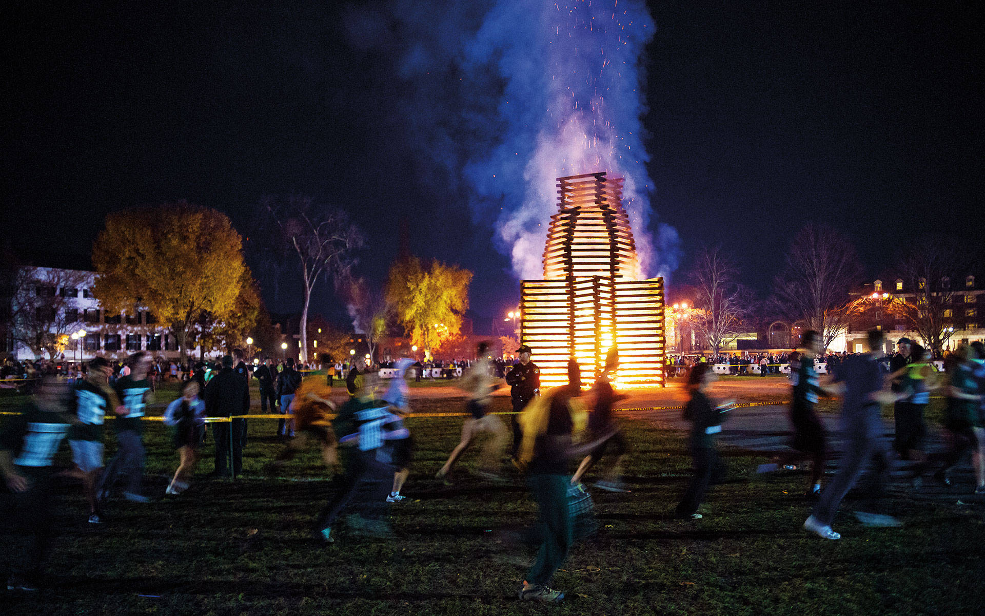 Dartmouth College, bonfire, night, Full HD Desktop Wallpaper