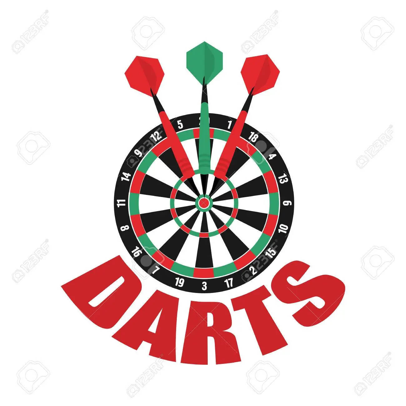 red and green darts, bullseye, classic dartboard, HD Desktop Wallpaper