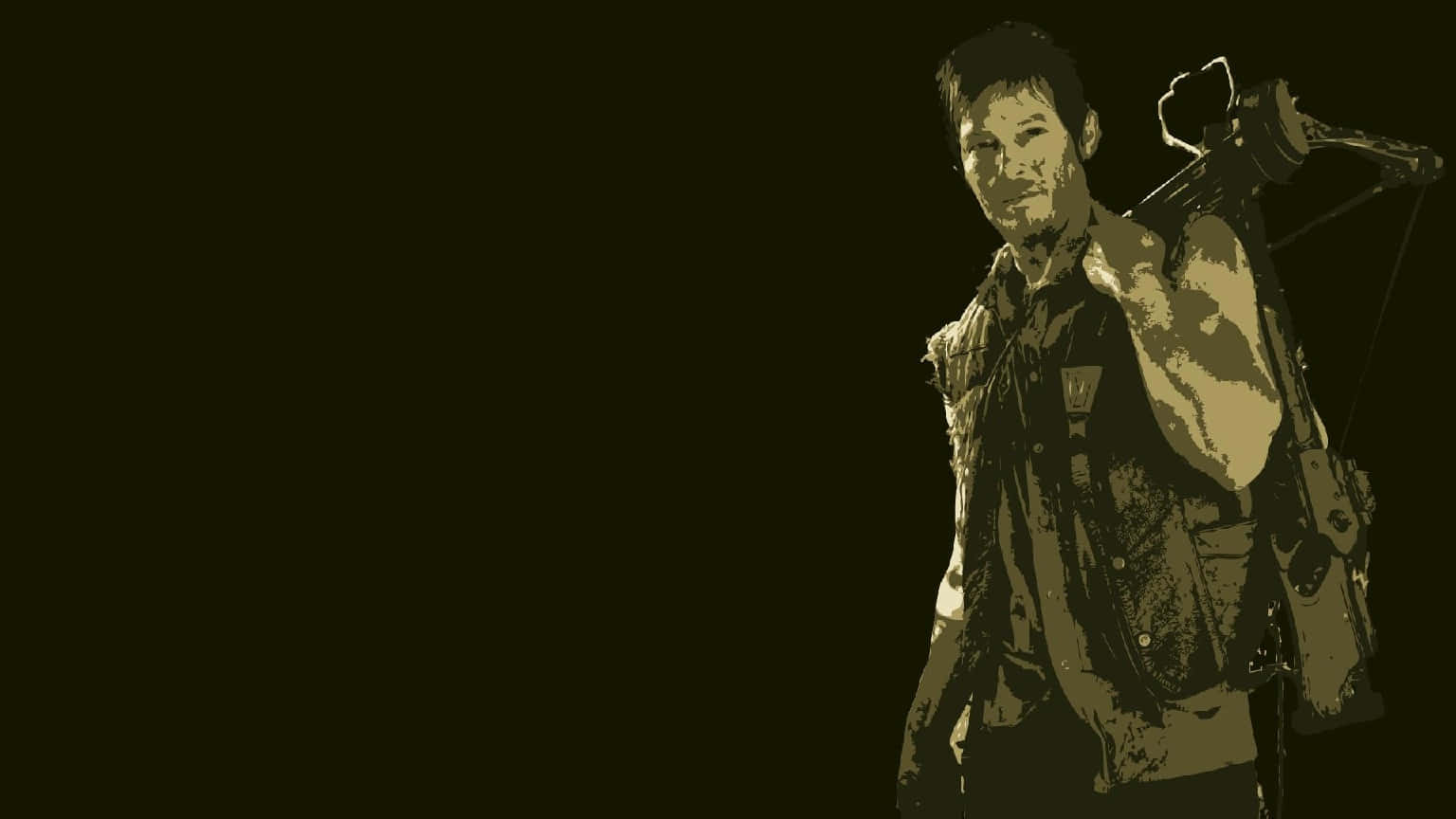 Daryl Dixon, crossbow, sepia tones, HD Desktop Wallpaper