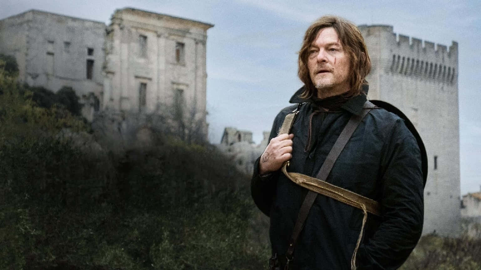 Daryl Dixon, castle, crumbling stone castle, HD Desktop Wallpaper