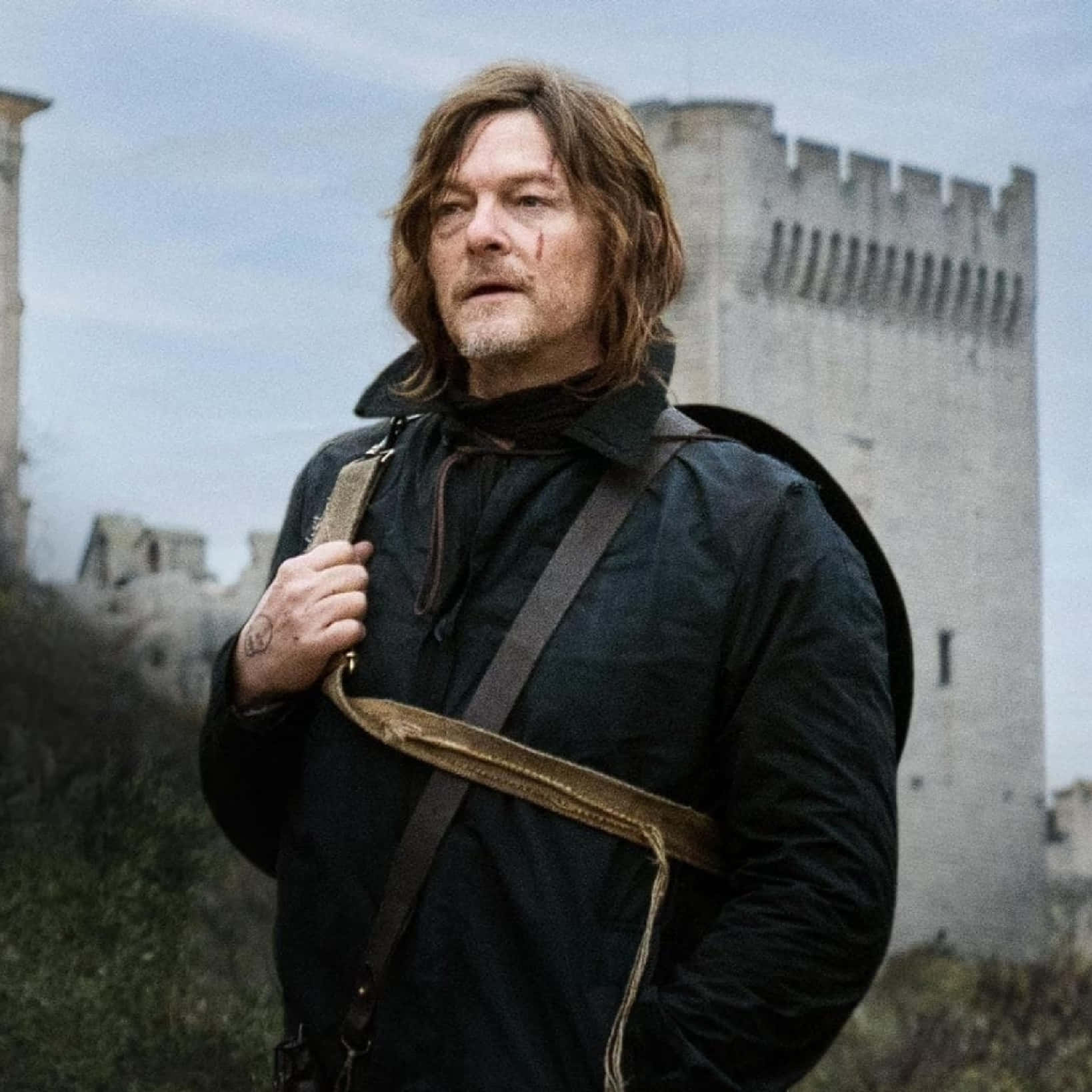 Daryl Dixon, castle ruin, stone castle, HD Desktop Wallpaper