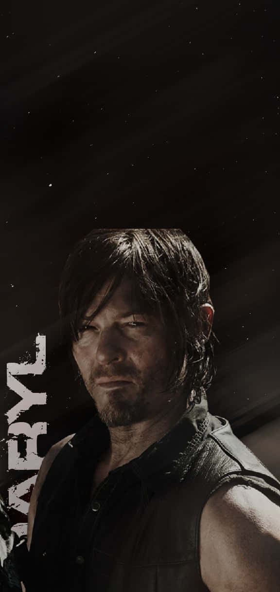 Daryl Dixon, sleeveless vest, starry night sky, SD Phone Wallpaper