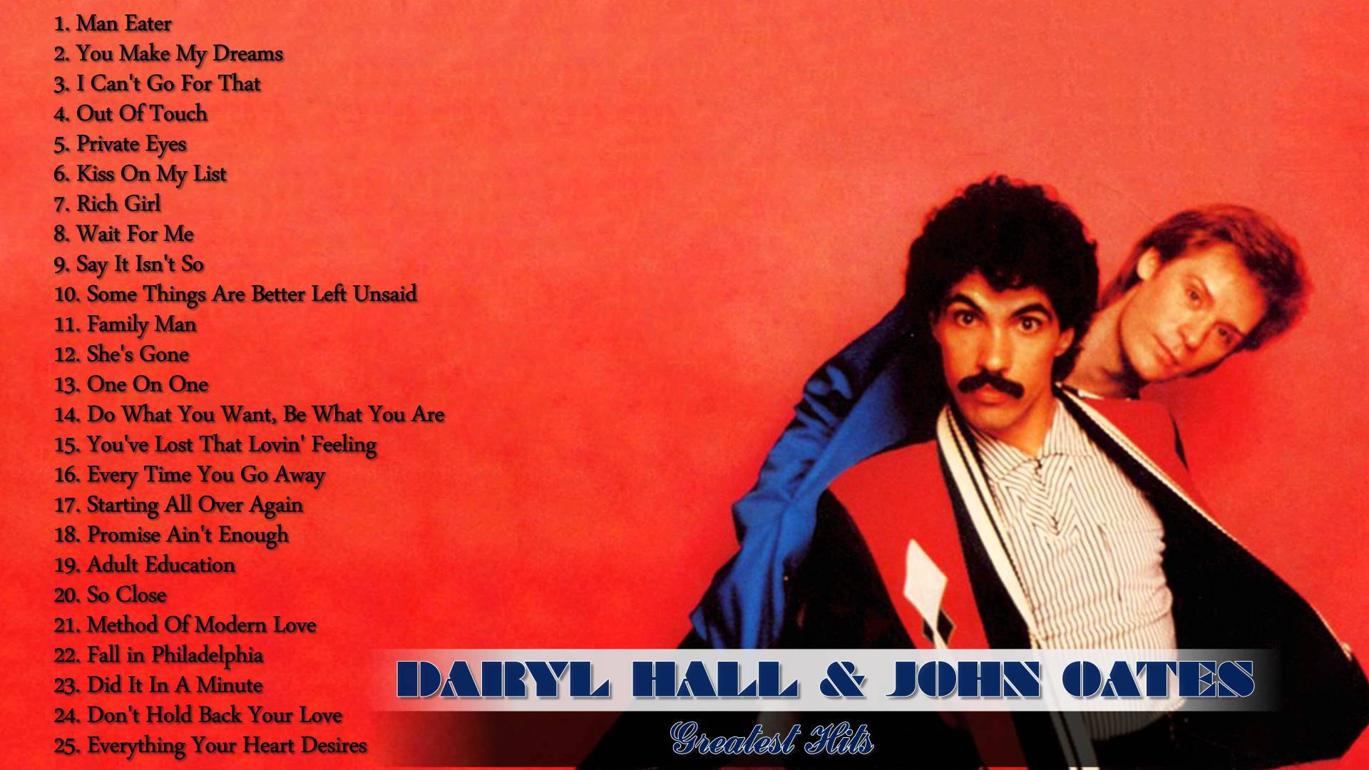 Daryl Hall John Oates, 80s attire, vivid red background, Full HD Desktop Wallpaper