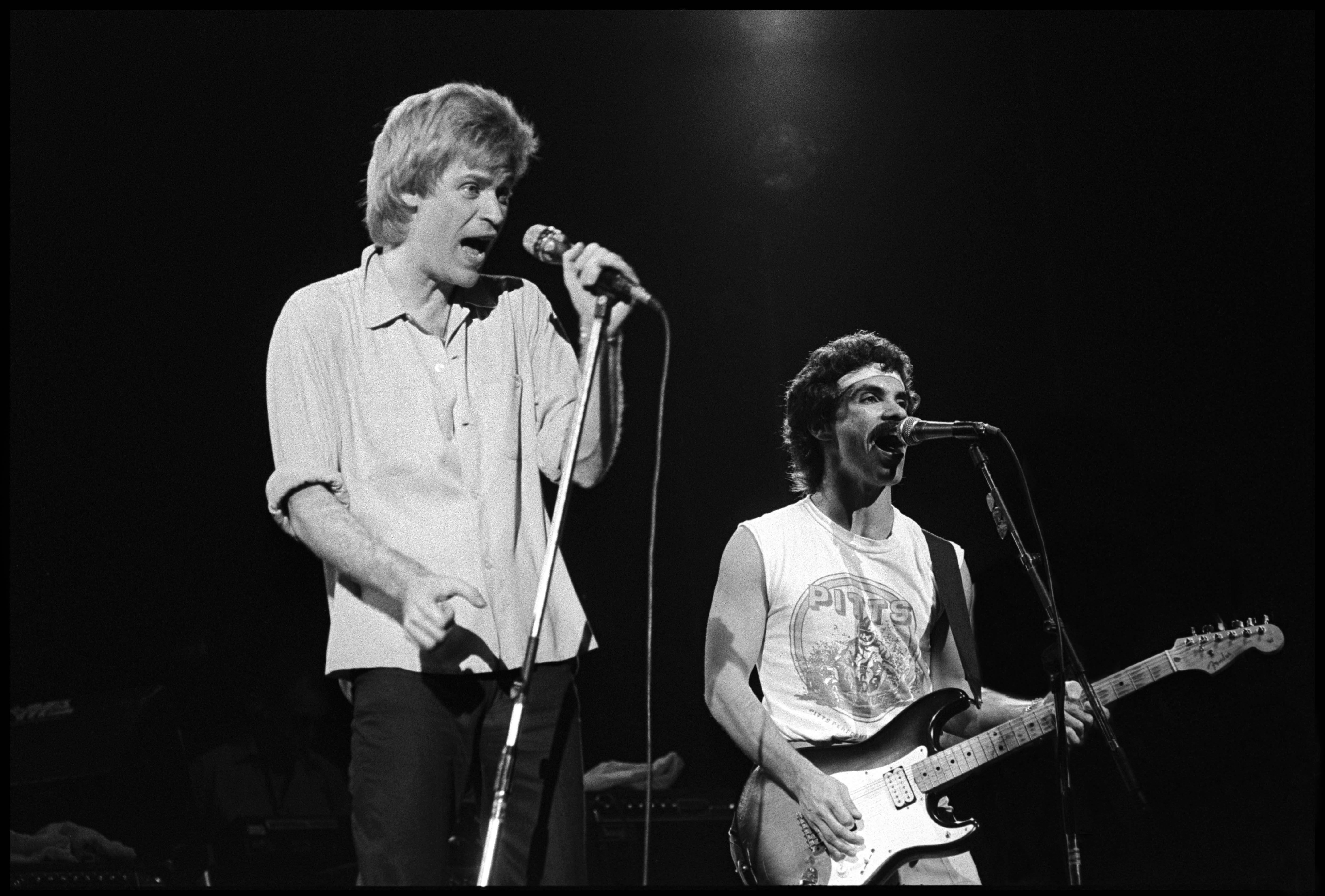 Daryl Hall, John Oates, black and white, 5K Desktop Wallpaper