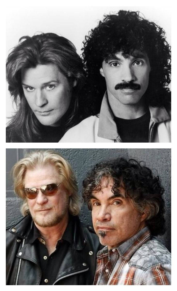 Daryl Hall John Oates, black and white portraits, male musicians, SD Phone Wallpaper
