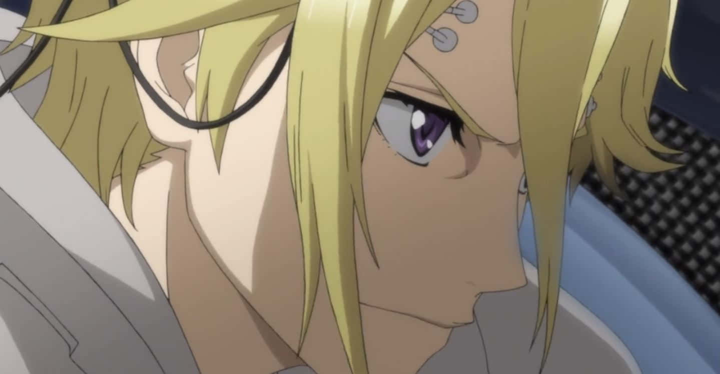 Daryl Yan, blonde anime character, purple eyes, HD Desktop Wallpaper