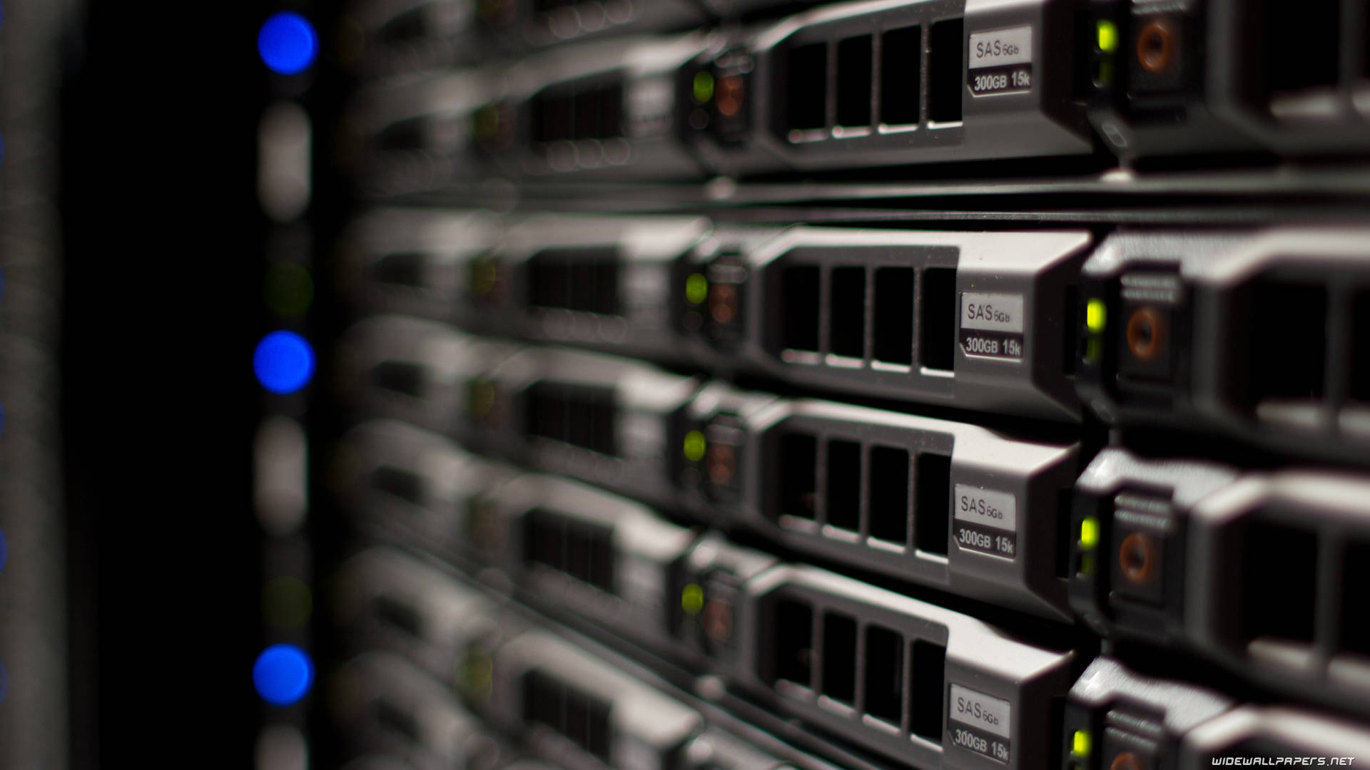 Data Center, mainframe, server hard drives, Full HD Desktop Wallpaper