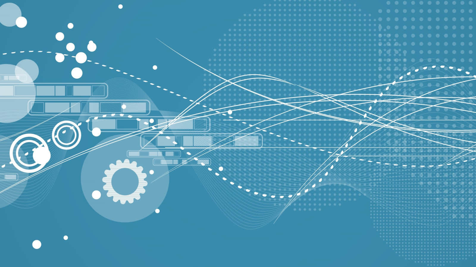 data management, blue tech background, white flowing lines, HD Desktop Wallpaper