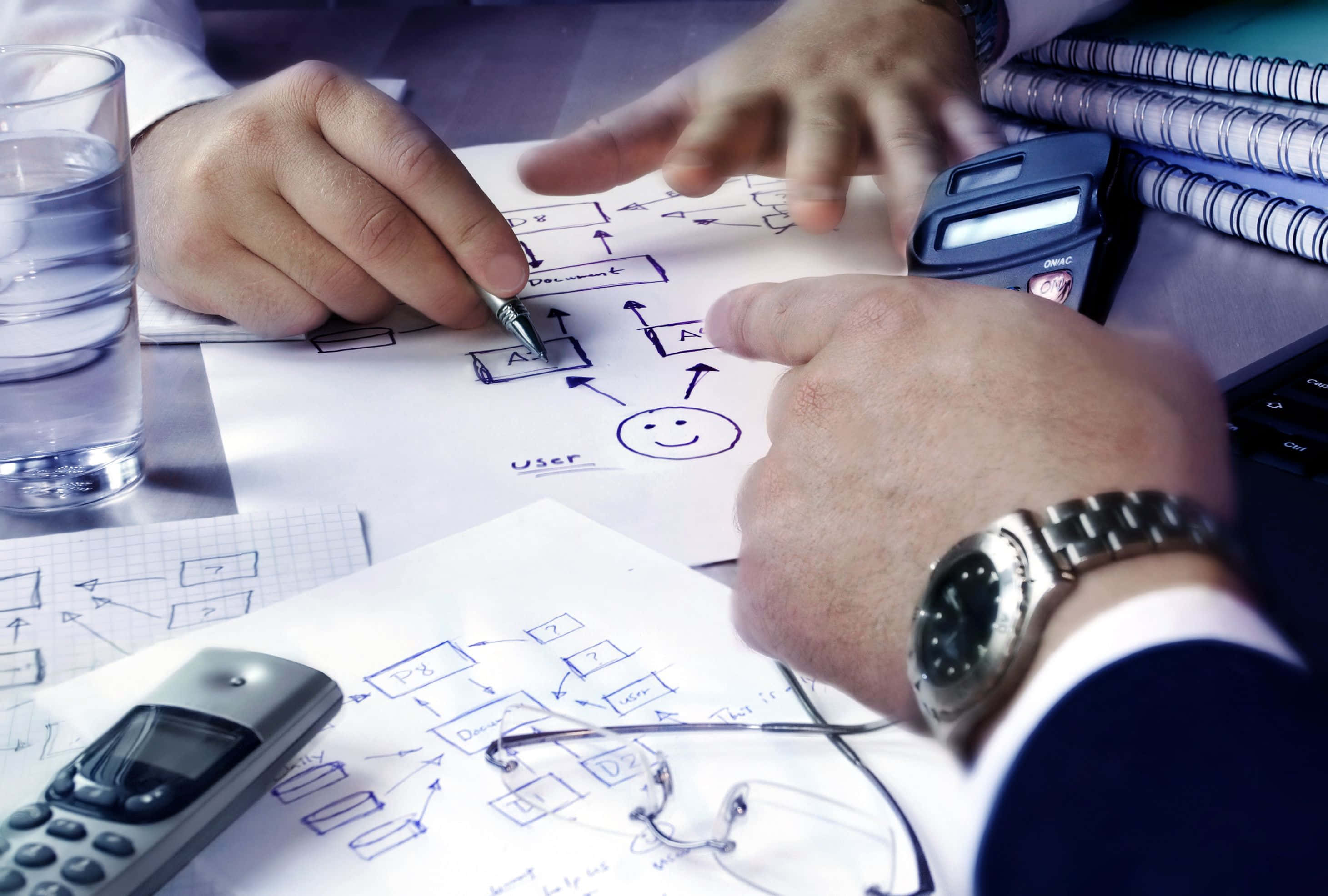 data management, user flow diagram, smiley face, 2K Desktop Wallpaper