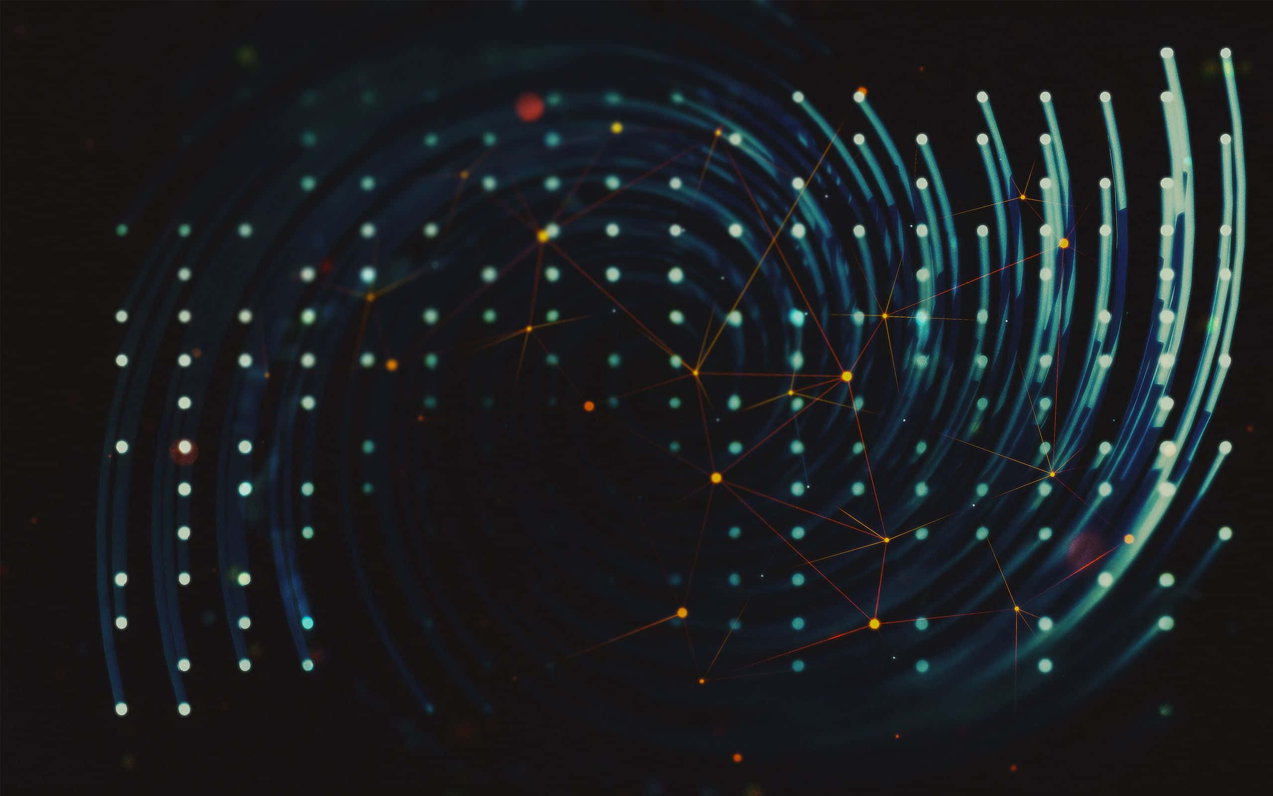 data management, glowing dots, lines, 2K Desktop Wallpaper