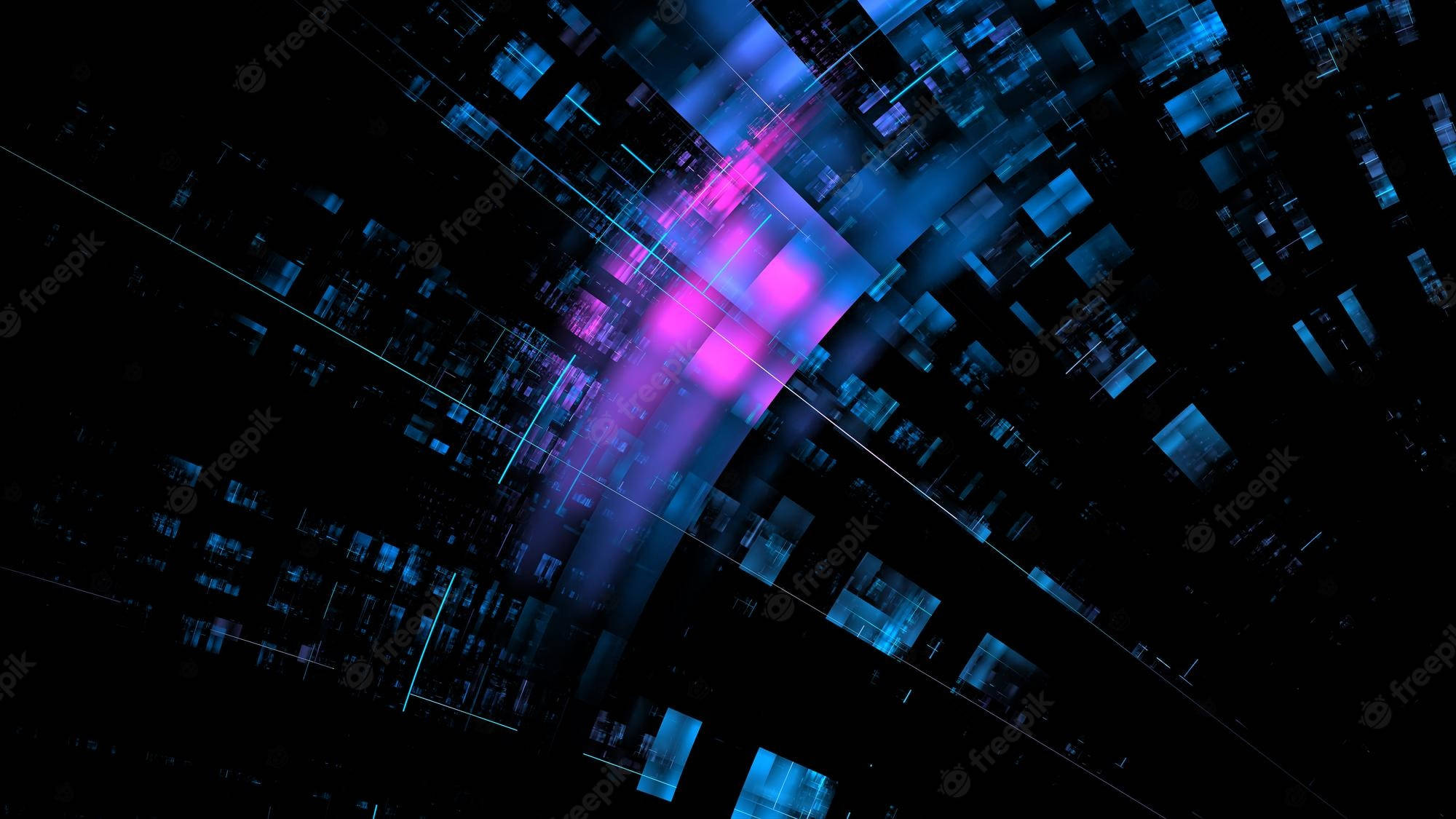 Data Science, futuristic, purple, Full HD Desktop Wallpaper