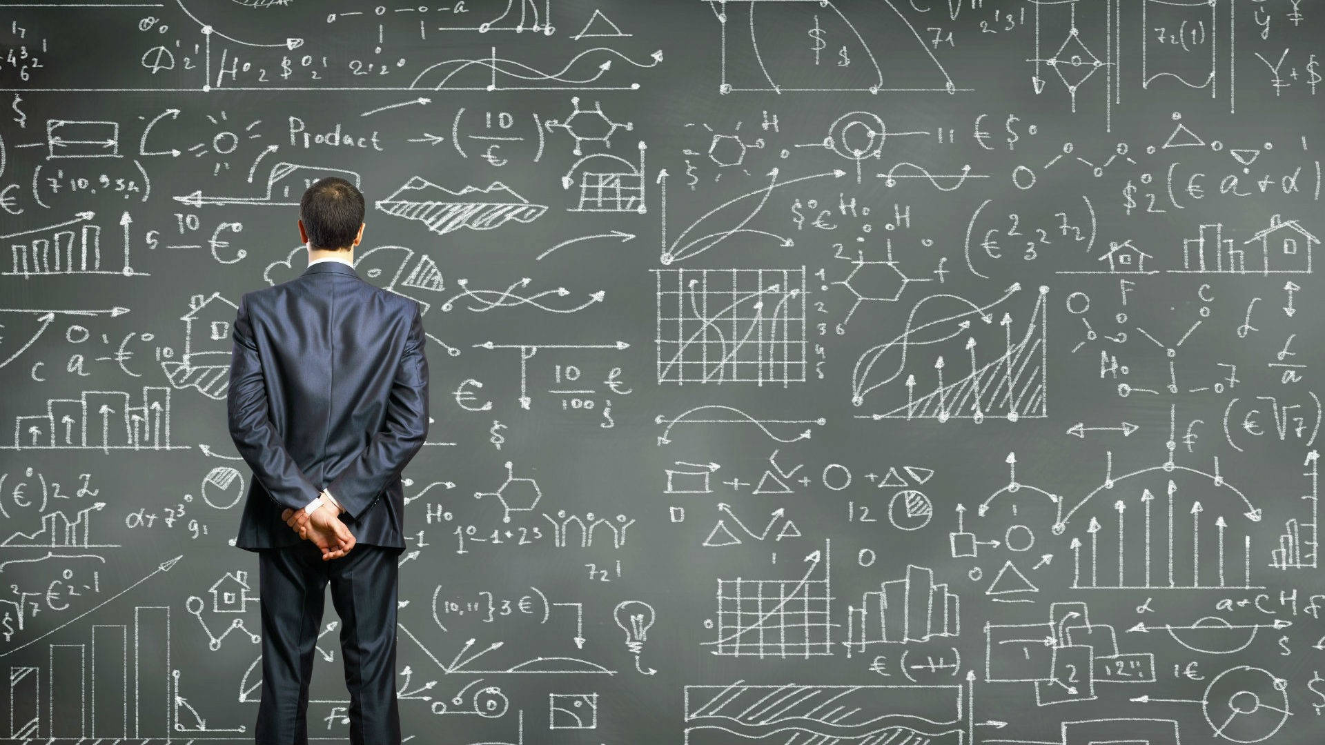 Data, blackboard, financial formulas, Full HD Desktop Wallpaper