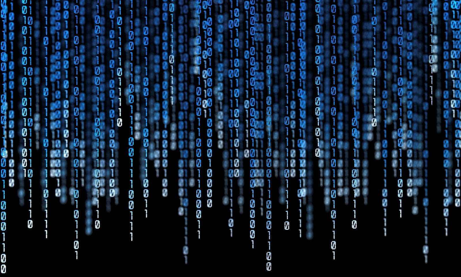 Data, blue matrix codes, glowing blue binary code, HD Desktop Wallpaper