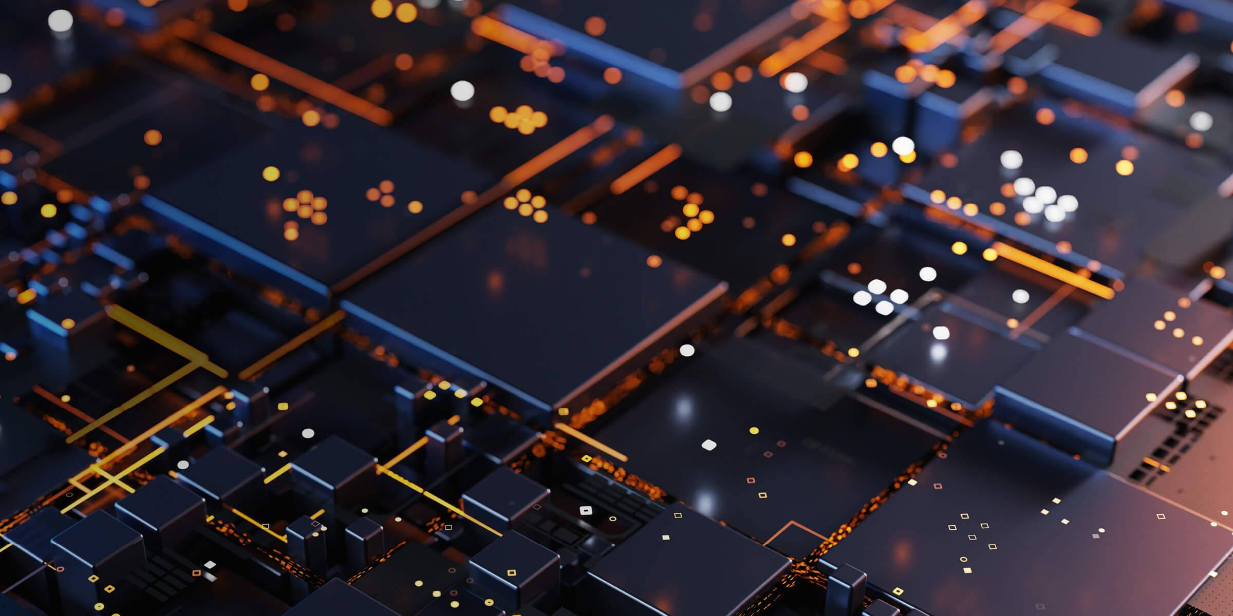 Data, circuit boards, blue lights, Full HD Desktop Wallpaper