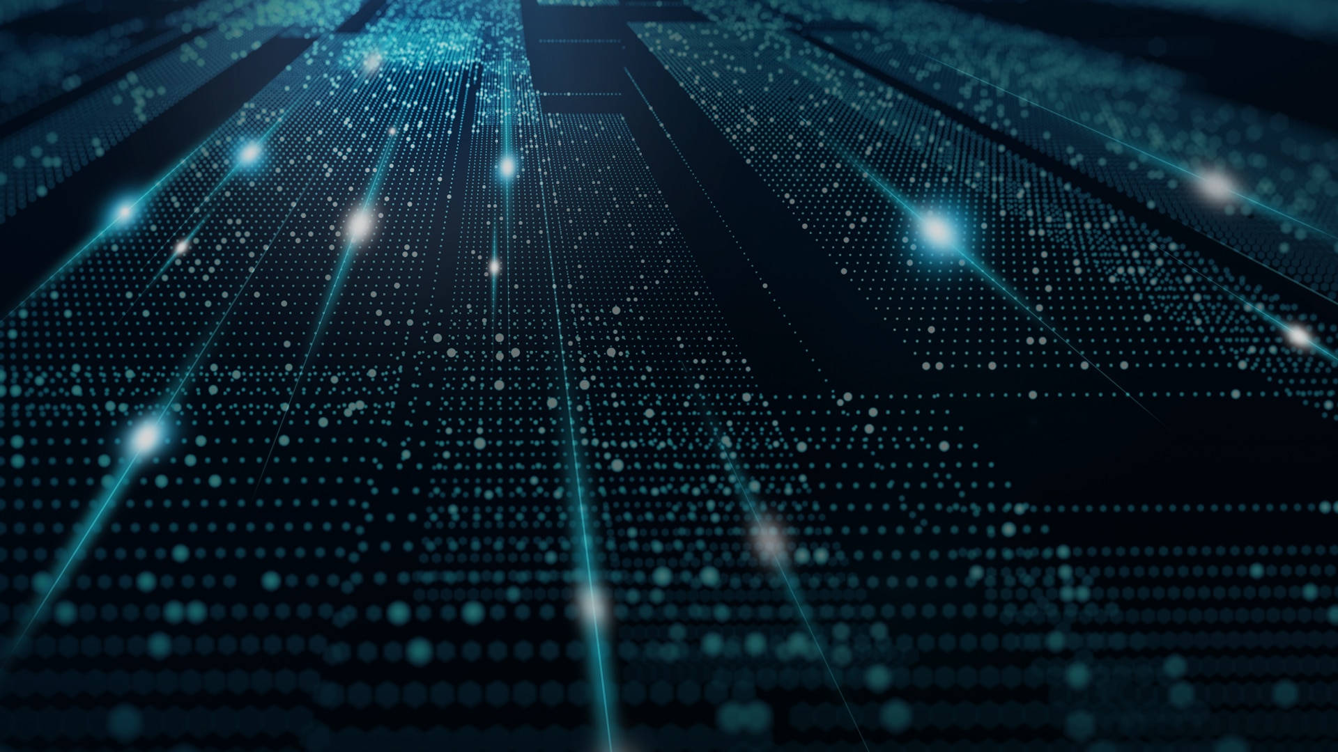 Data, glowing blue data streams, particles, Full HD Desktop Wallpaper