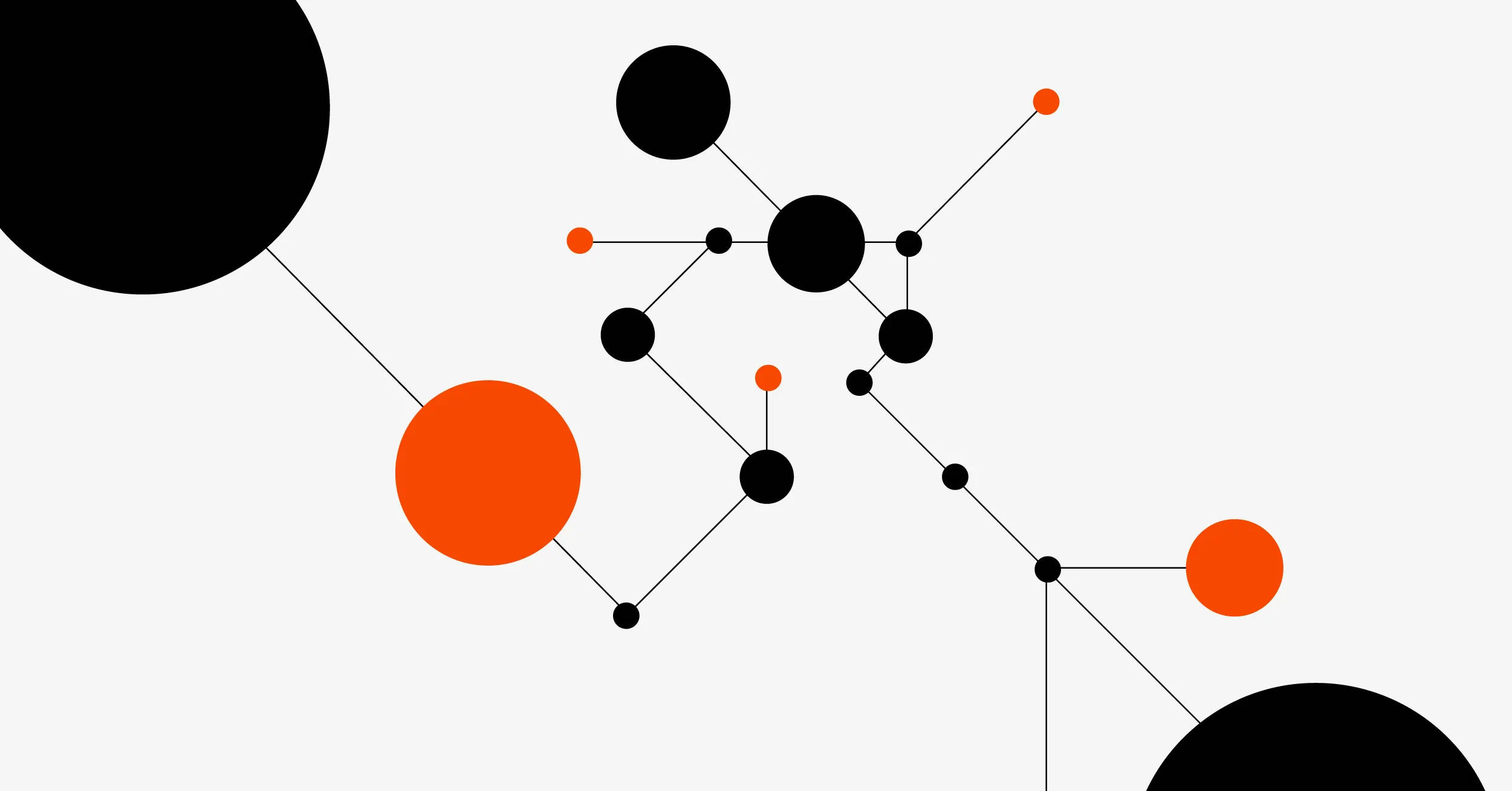 minimalist abstract database, black and orange circles, thin lines, Full HD Desktop Wallpaper