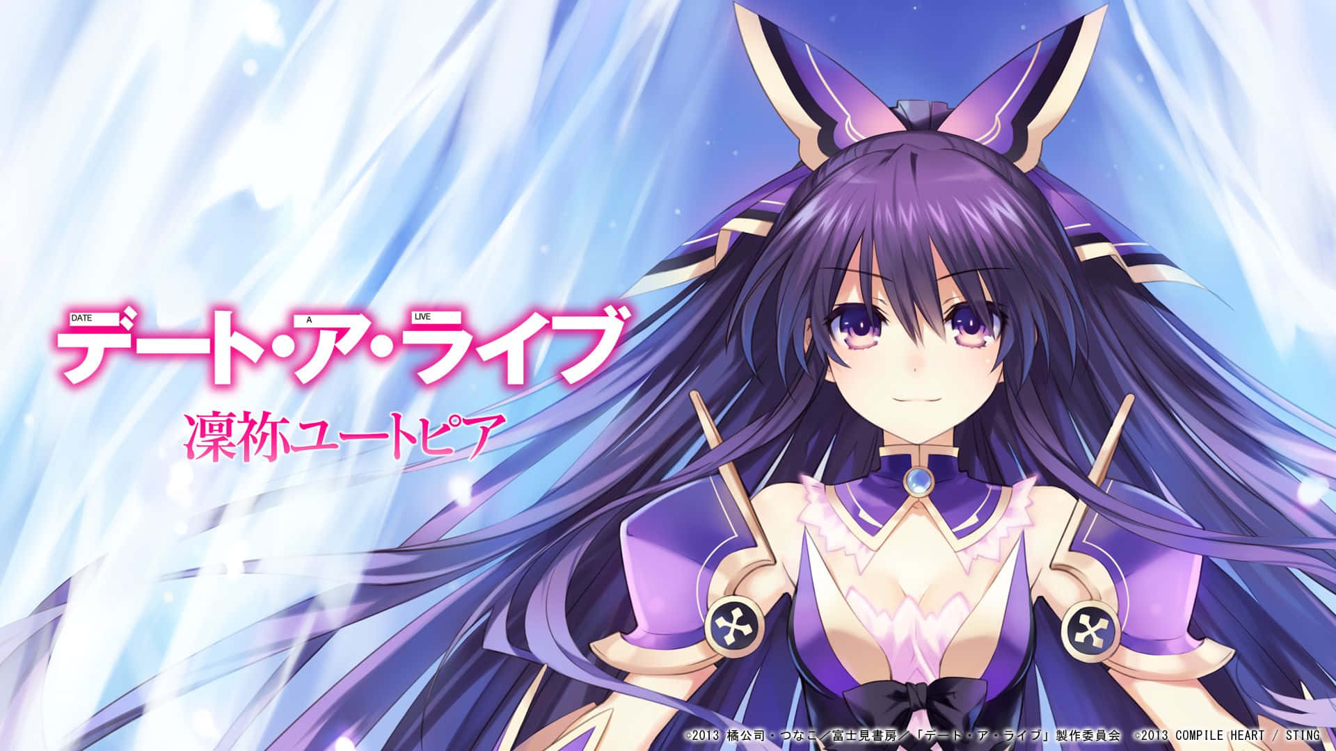Date A Live, purple hair, bunny ears, Full HD Desktop Wallpaper