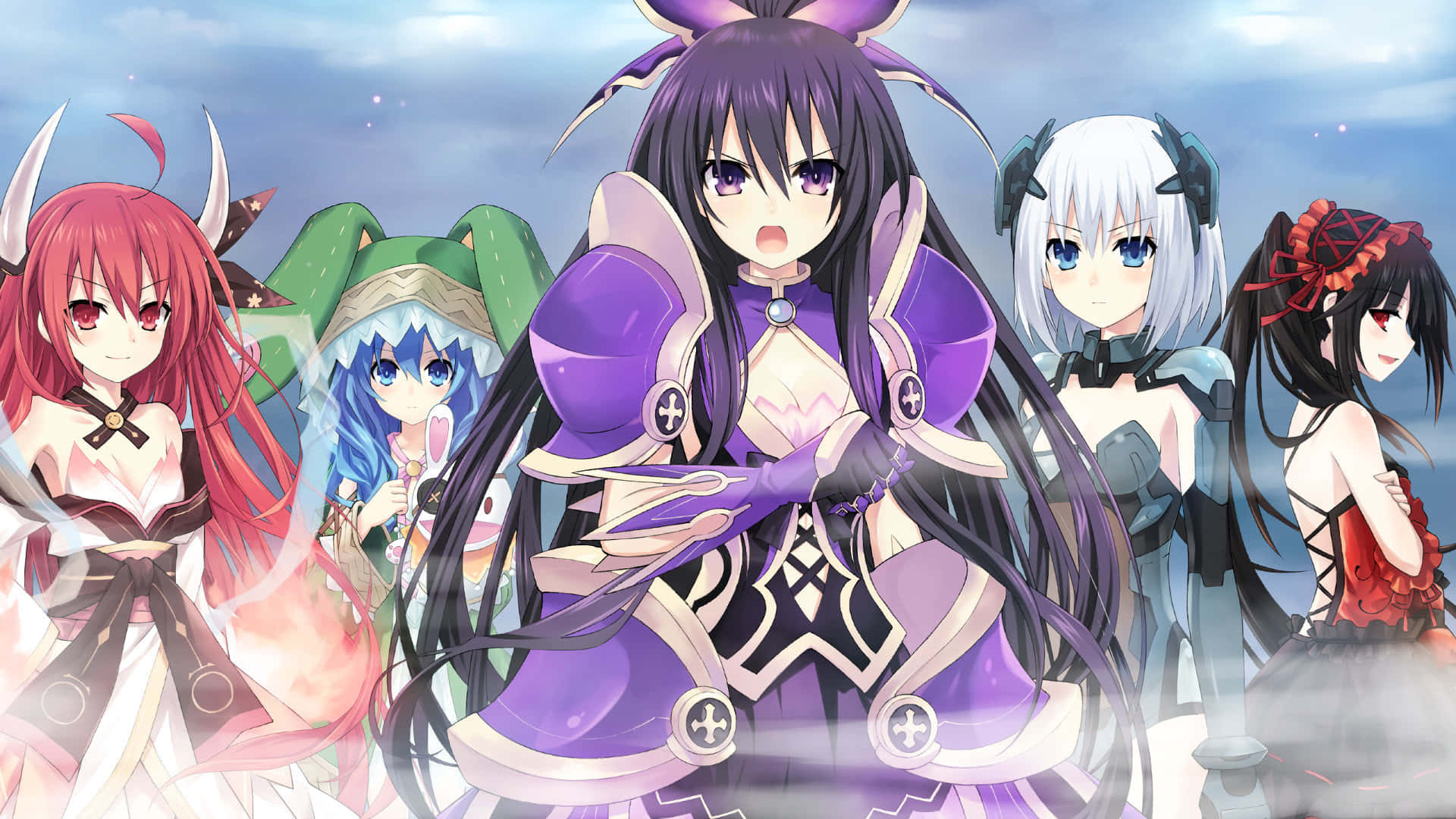 Date A Live, horns, fantasy outfits, Full HD Desktop Wallpaper