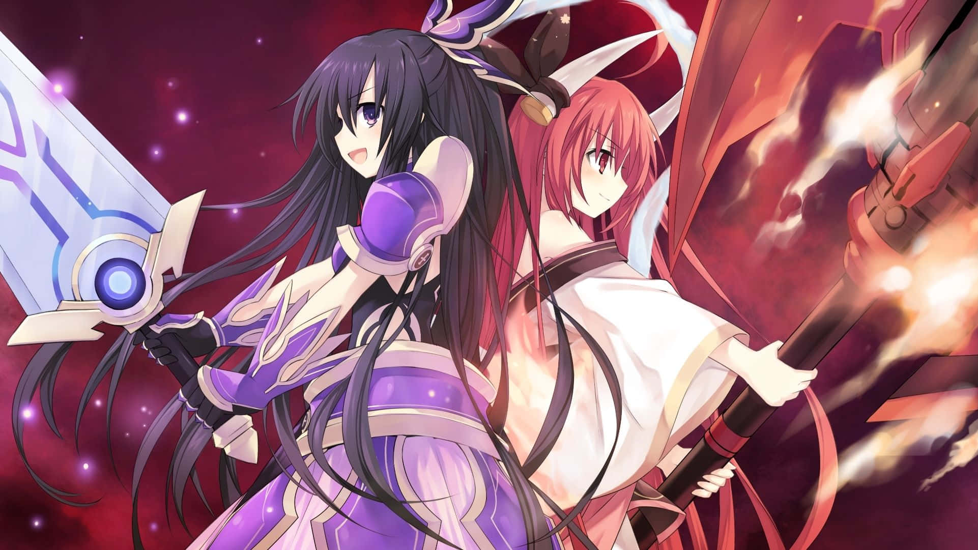 Date A Live, anime girls, swords, Full HD Desktop Wallpaper
