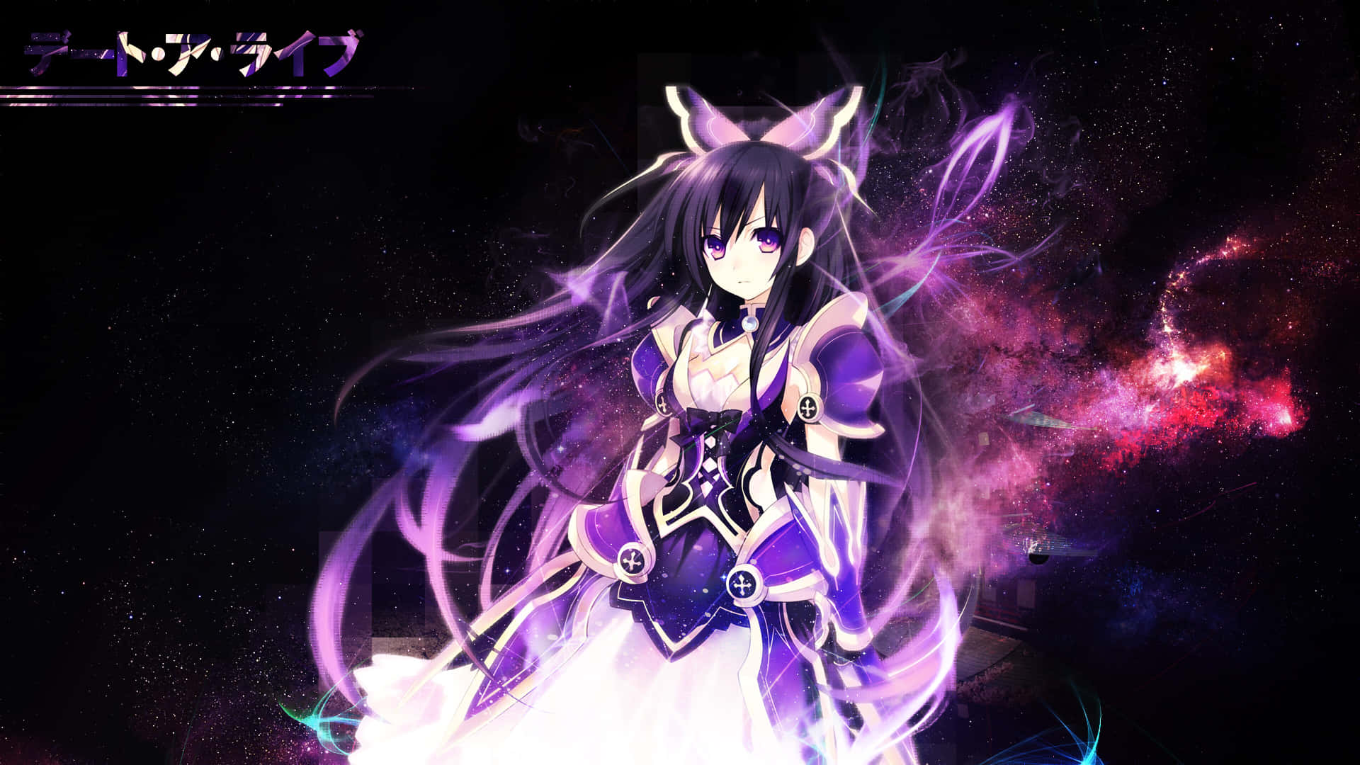 Date A Live, anime girl, purple eyes, Full HD Desktop Wallpaper